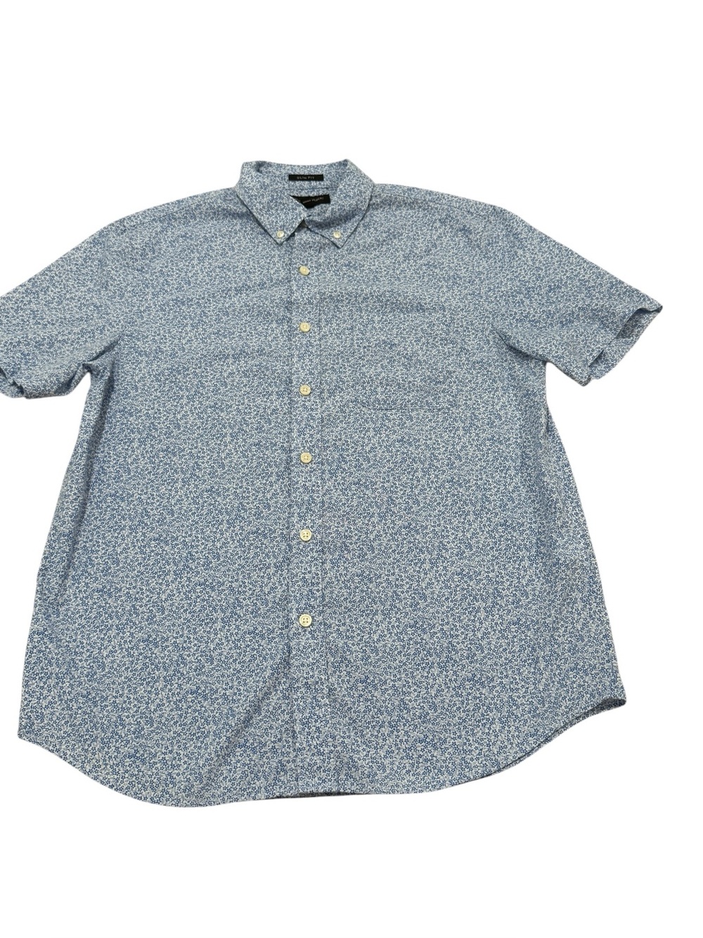 Men’s Banana Republic Slim Fit Floral Button‑Down Shirt Blue Size M